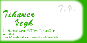 tihamer vegh business card